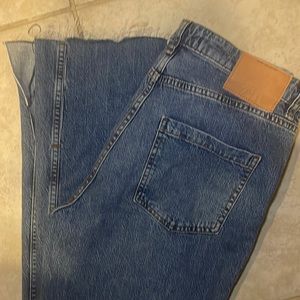 Zara high waisted split he denim